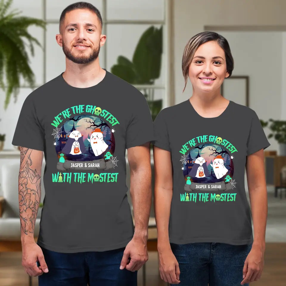 We're The Ghostest - Custom Name - Personalized Gifts for Couples - T-Shirt