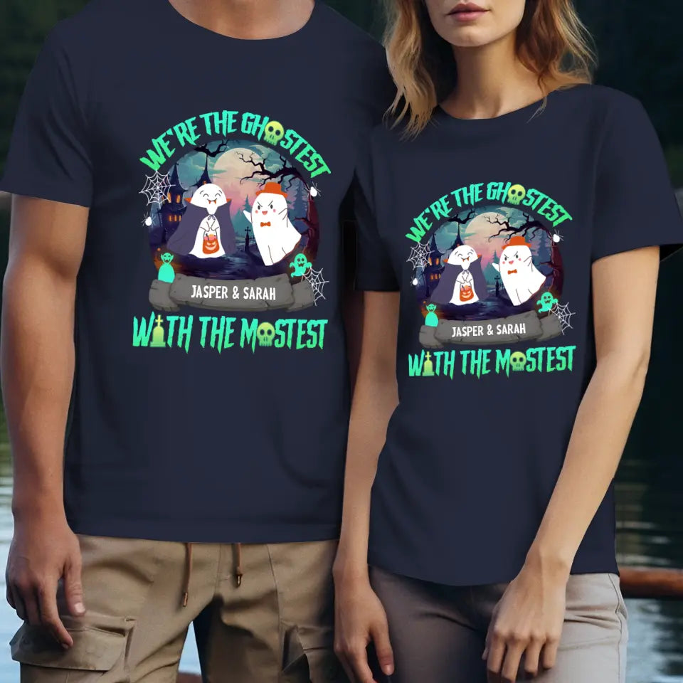 We're The Ghostest - Custom Name - Personalized Gifts for Couples - T-Shirt