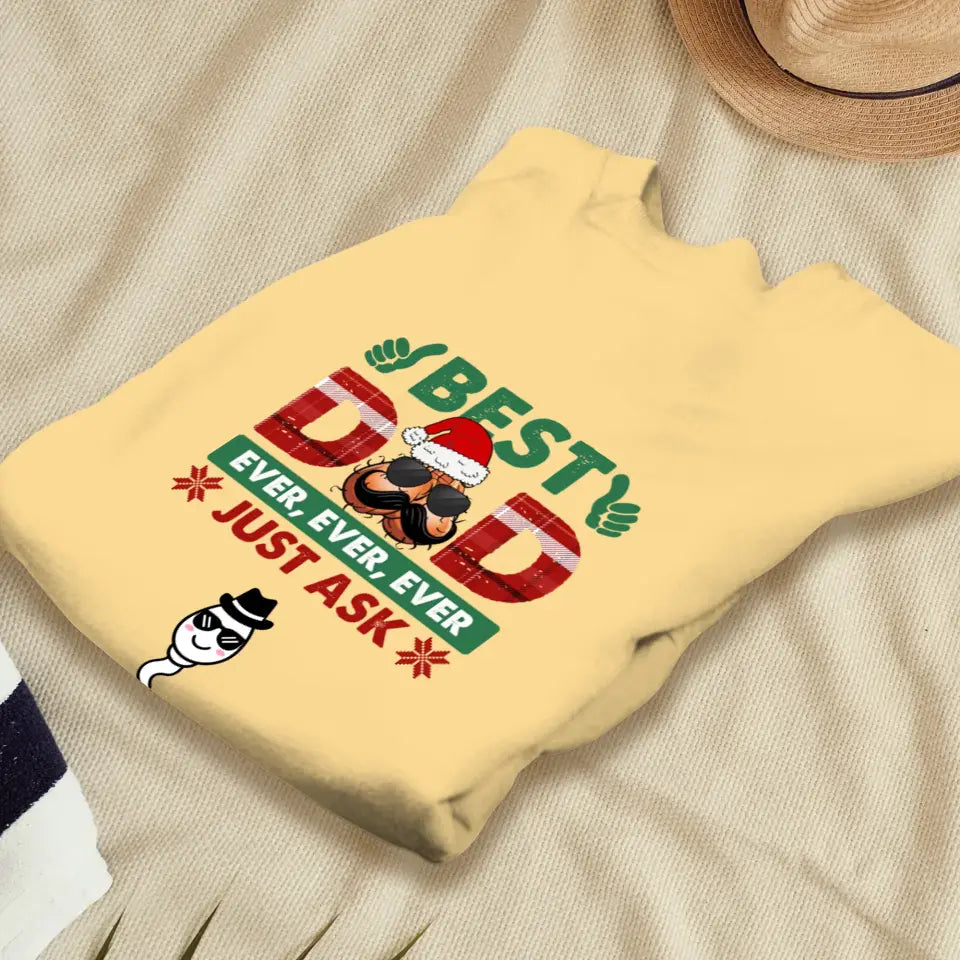 Best Dad Ever -  Custom Name - Personalized Gifts For Dad - Family Sweater