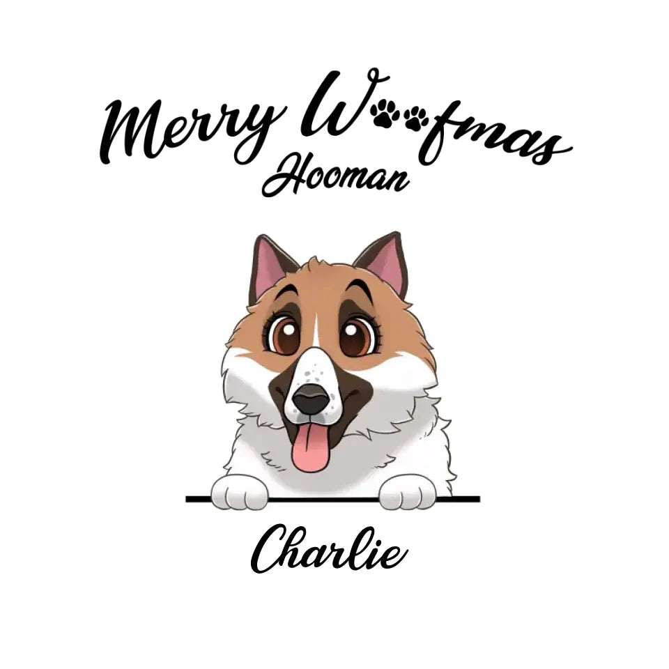 Merry Woofmas - Custom Name - Personalized Gifts For Dog Lovers - T-shirt