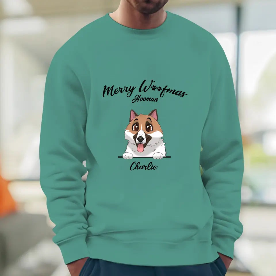 Merry Woofmas - Custom Name - Personalized Gifts For Dog Lovers - T-shirt