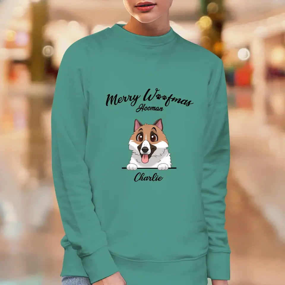 Merry Woofmas - Custom Name - Personalized Gifts For Dog Lovers - T-shirt