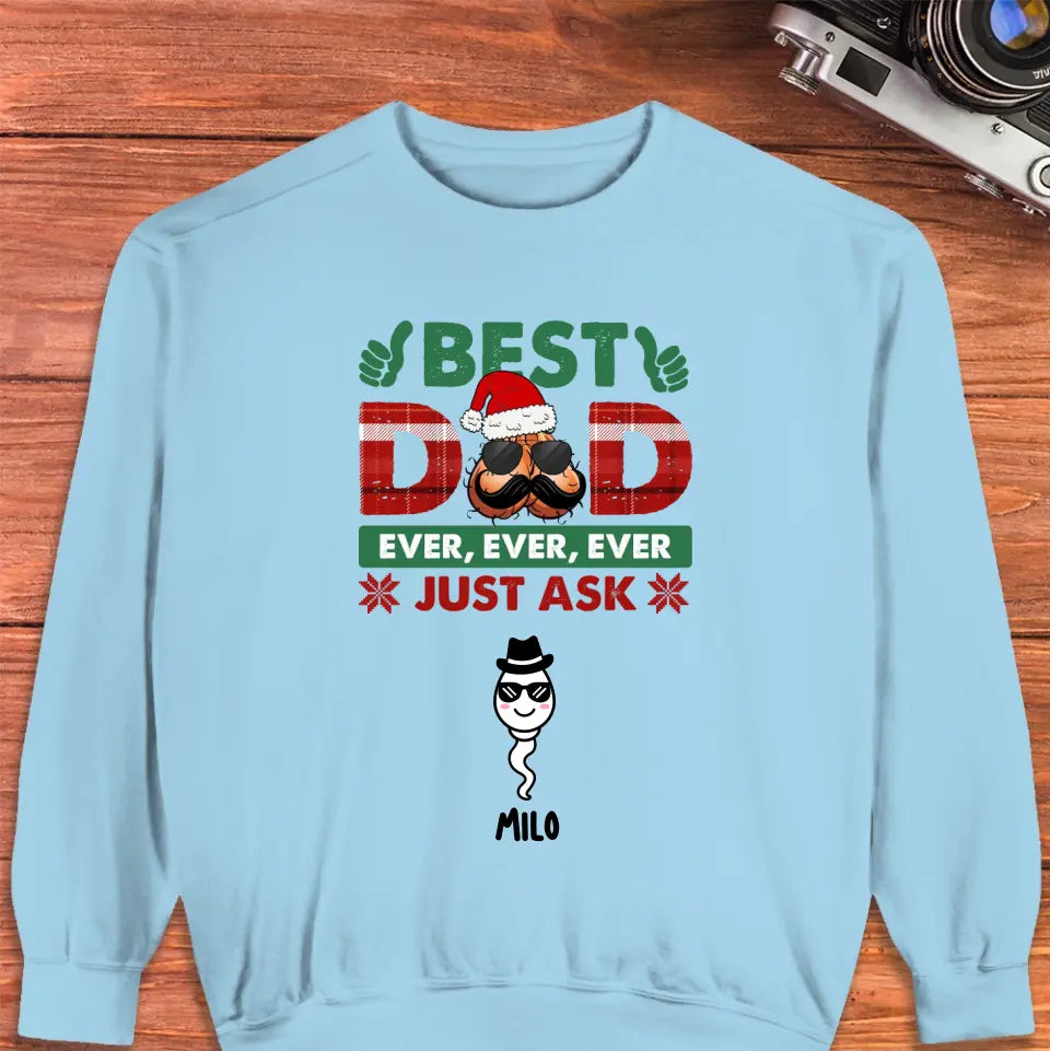 Best Dad Ever -  Custom Name - Personalized Gifts For Dad - Family Sweater