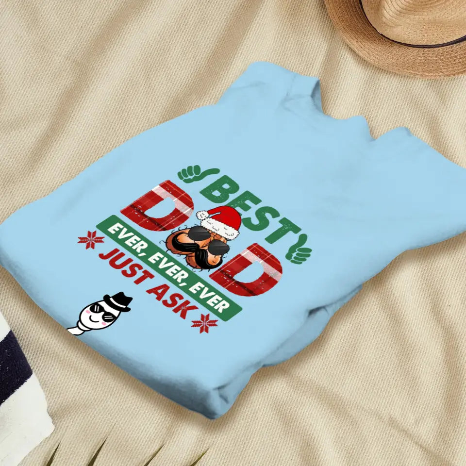 Best Dad Ever -  Custom Name - Personalized Gifts For Dad - Family Sweater