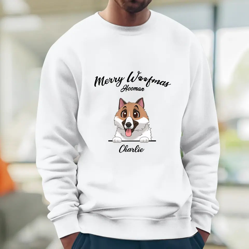 Merry Woofmas - Custom Name - Personalized Gifts For Dog Lovers - T-shirt