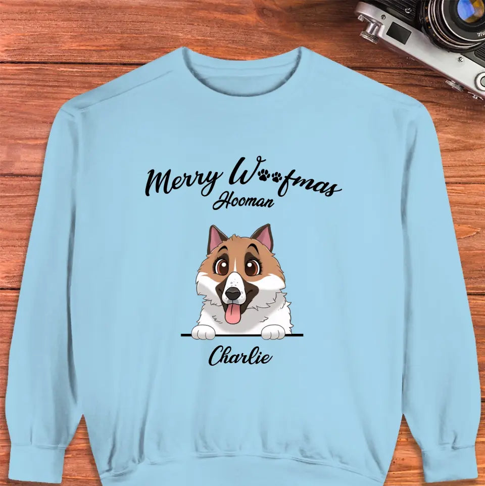 Merry Woofmas - Custom Name - Personalized Gifts For Dog Lovers - T-shirt