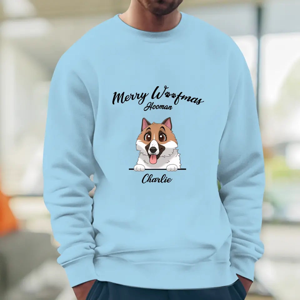 Merry Woofmas - Custom Name - Personalized Gifts For Dog Lovers - Sweater