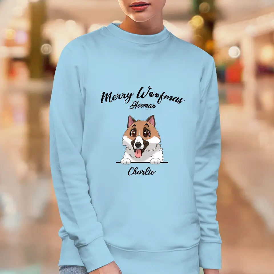 Merry Woofmas - Custom Name - Personalized Gifts For Dog Lovers - T-shirt