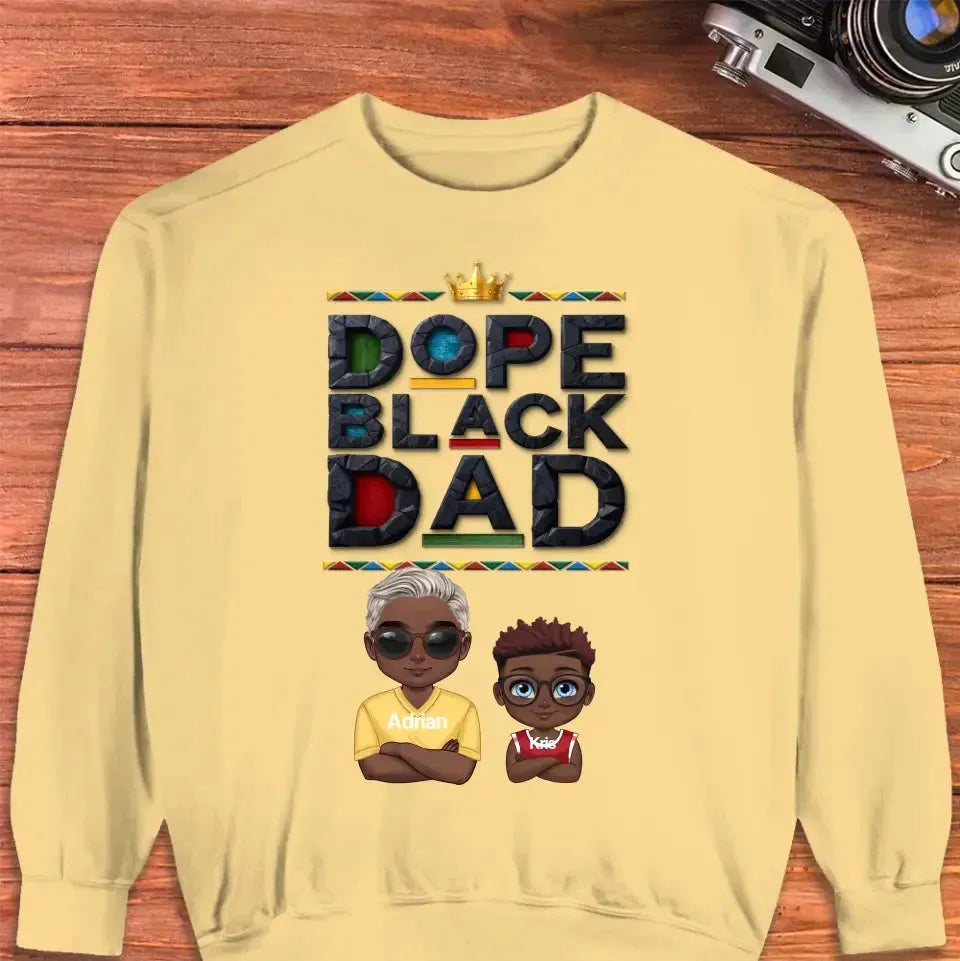 Dope Black Dad - Personalized Gifts For Dad - Unisex Sweater