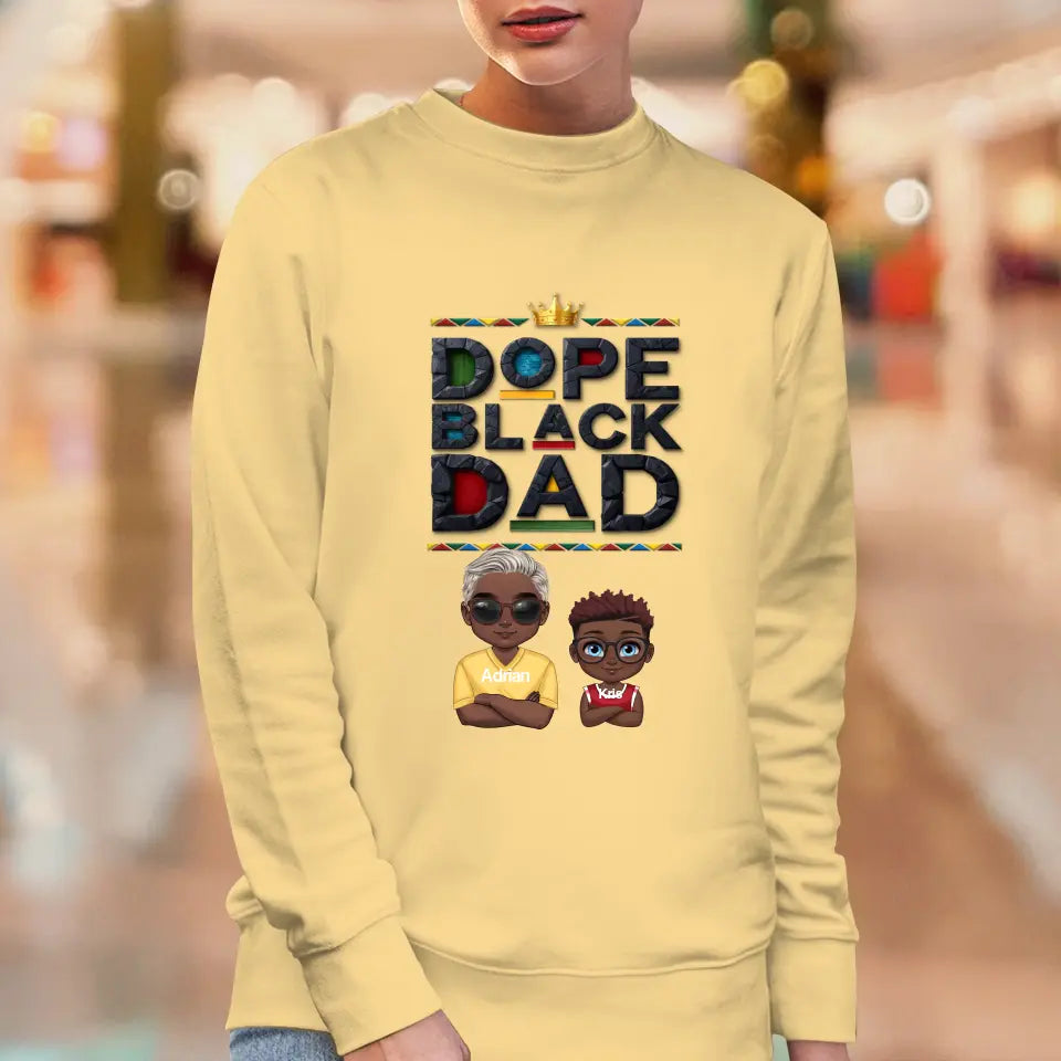 Dope Black Dad - Personalized Gifts For Dad - Unisex T-shirt