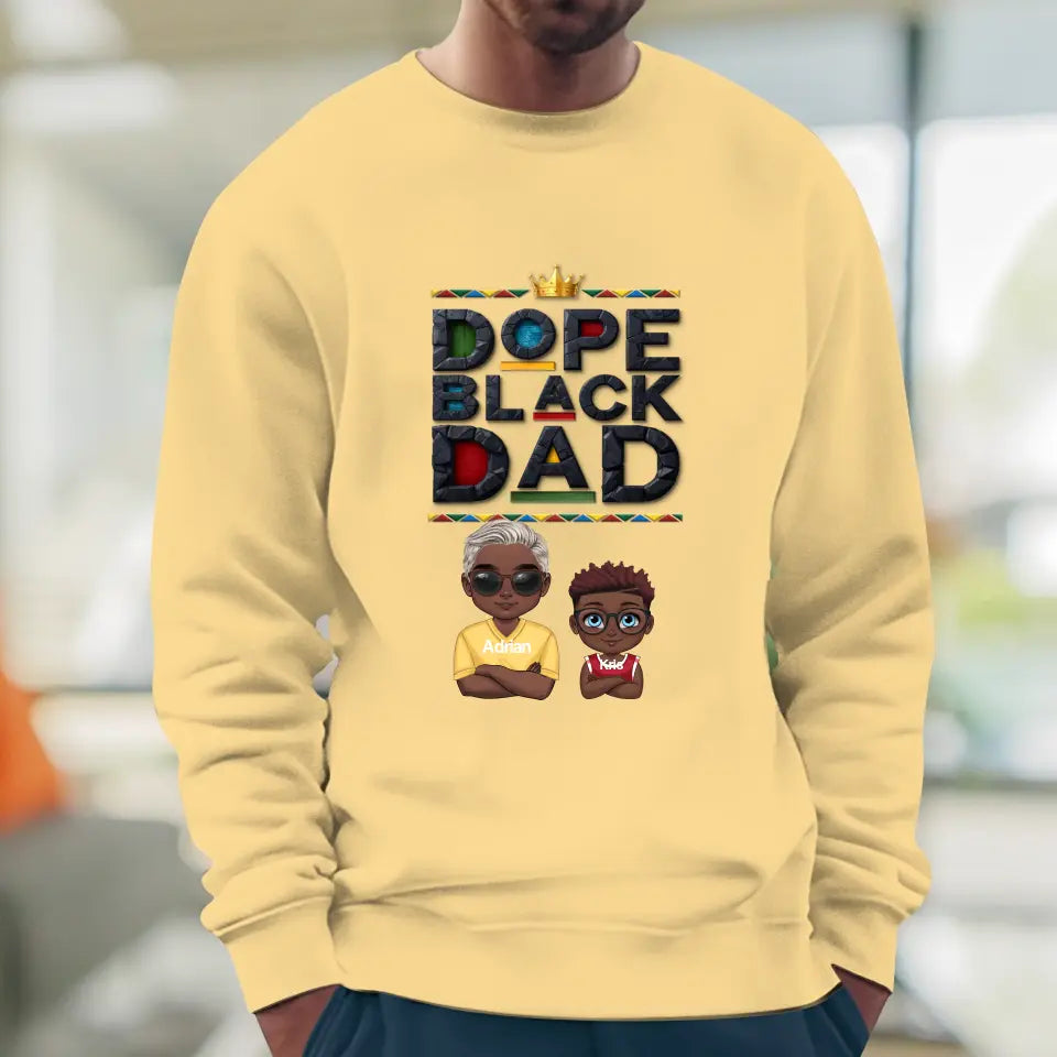 Dope Black Dad - Personalized Gifts For Dad - Unisex Sweater