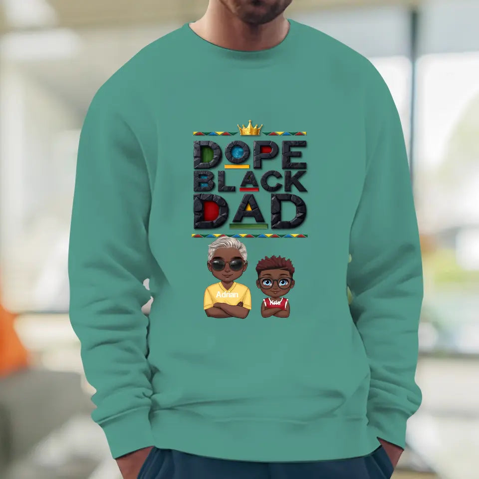 Dope Black Dad - Personalized Gifts For Dad - Unisex T-shirt