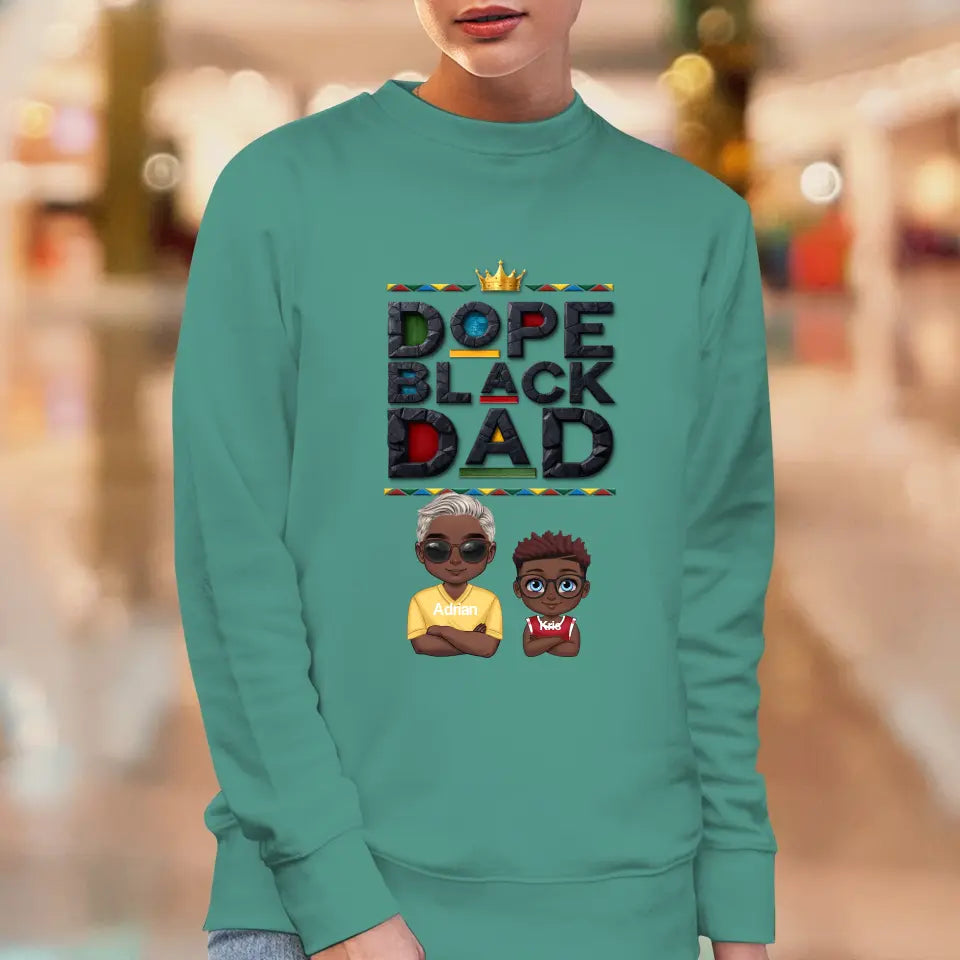 Dope Black Dad - Personalized Gifts For Dad - Unisex T-shirt