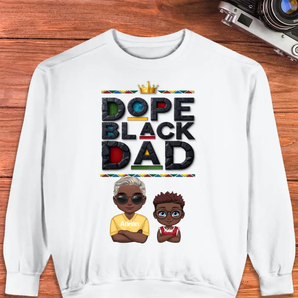 Dope Black Dad - Personalized Gifts For Dad - Unisex T-shirt