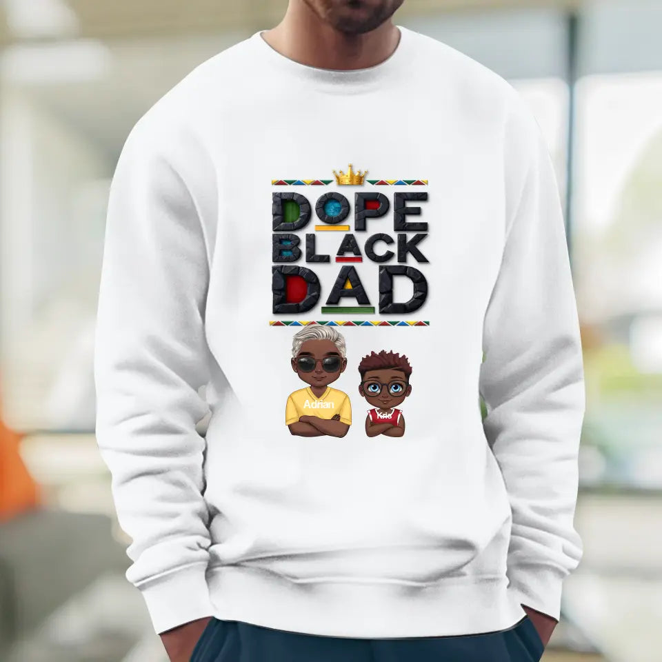 Dope Black Dad - Personalized Gifts For Dad - Unisex T-shirt