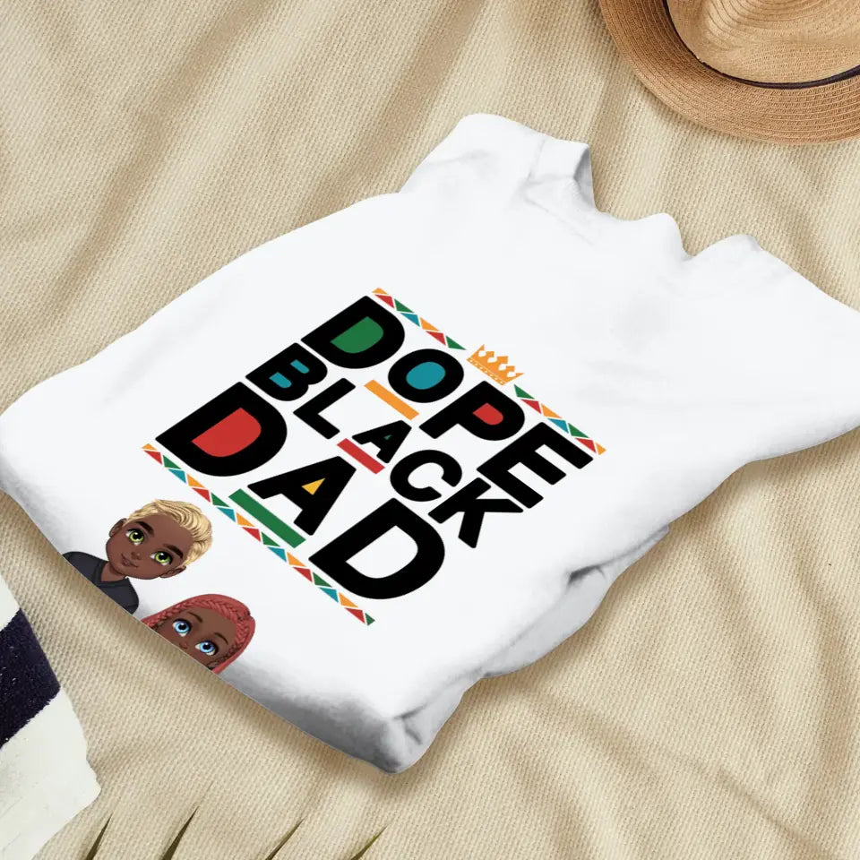 Dope Black Dad - Personalized Family Sweater