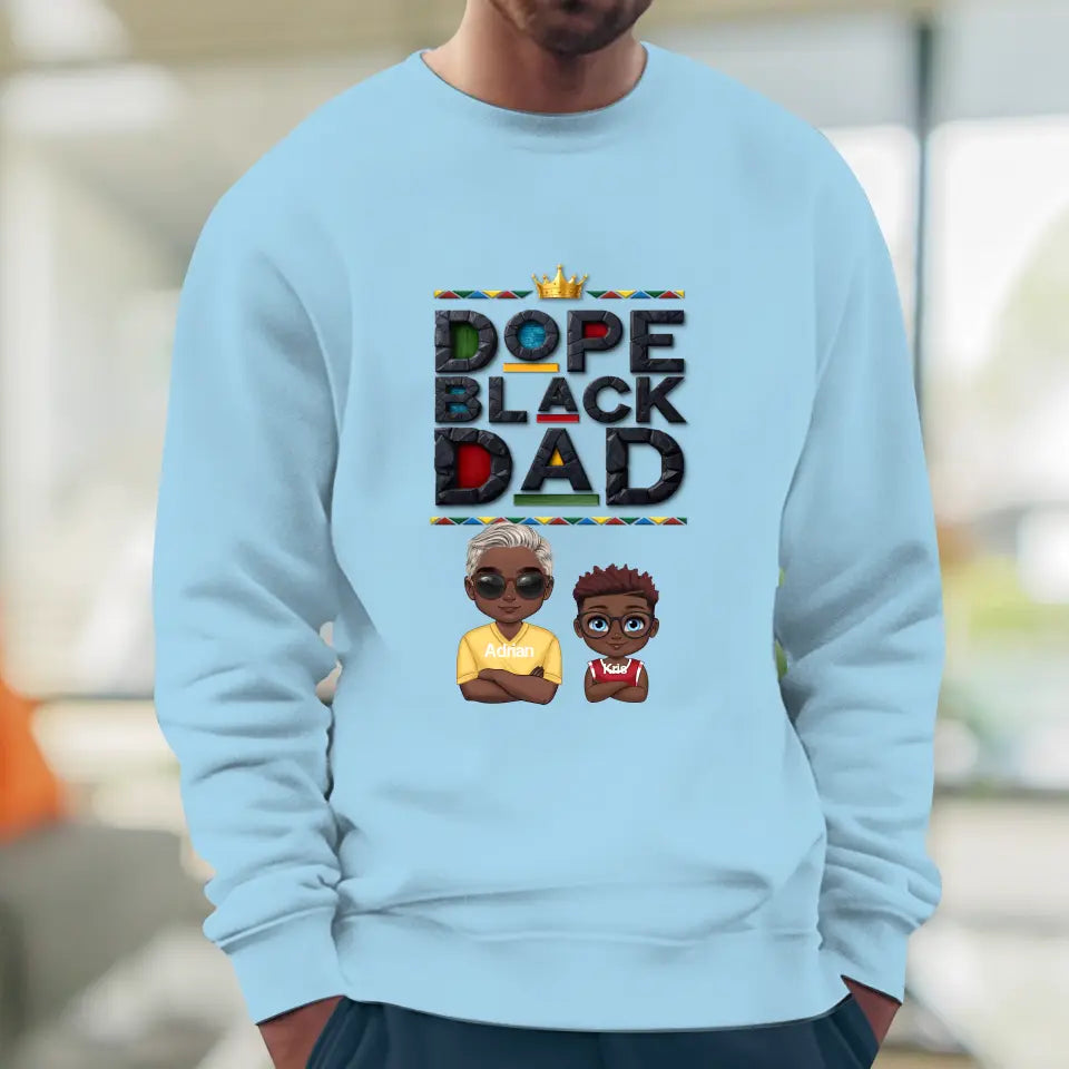 Dope Black Dad - Personalized Gifts For Dad - Unisex Hoodie