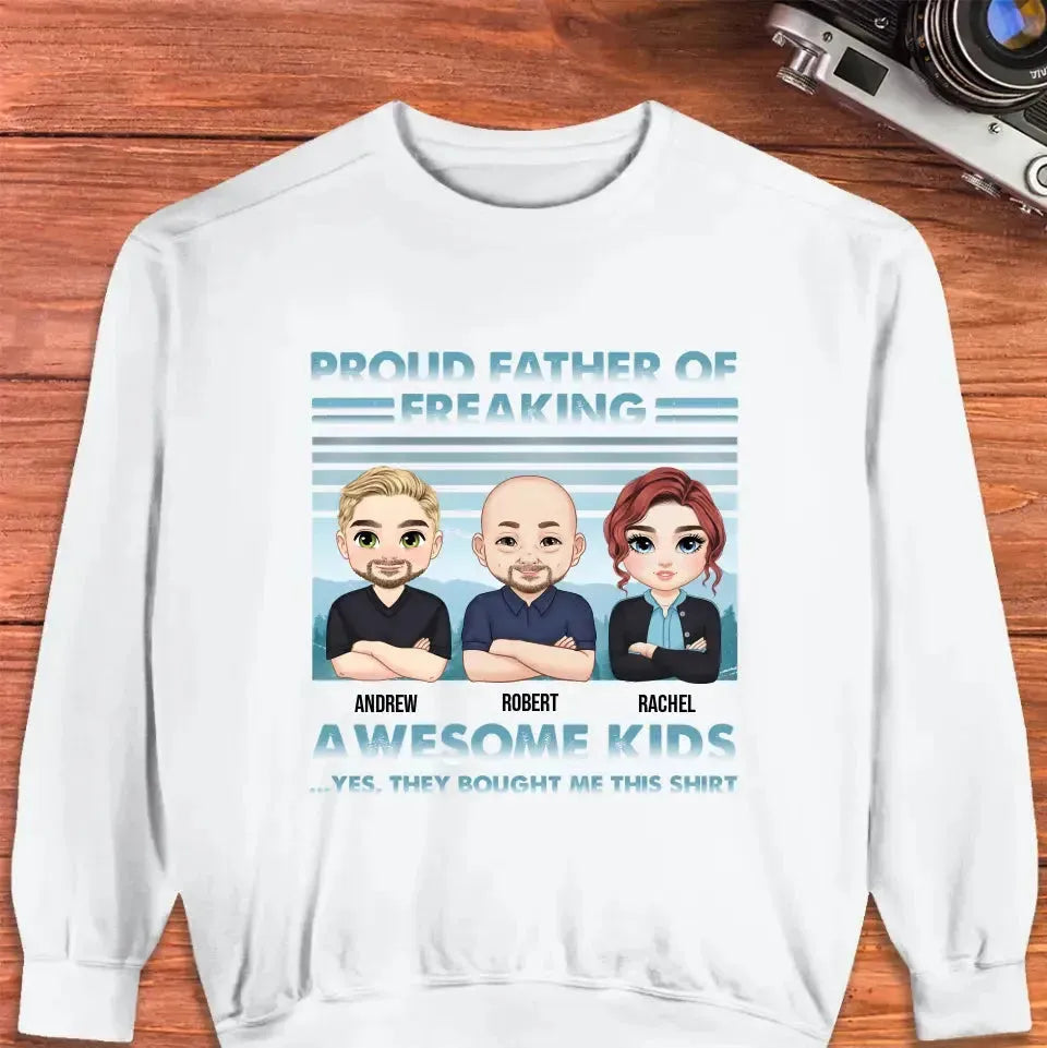 Proud Father - Custom Quote - Personalized Gifts For Dad - Family Sweater