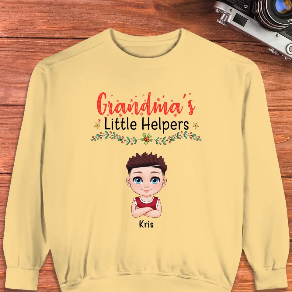 Grandma's Little Helpers  - Personalized Gifts For Grandma - Unisex Hoodie