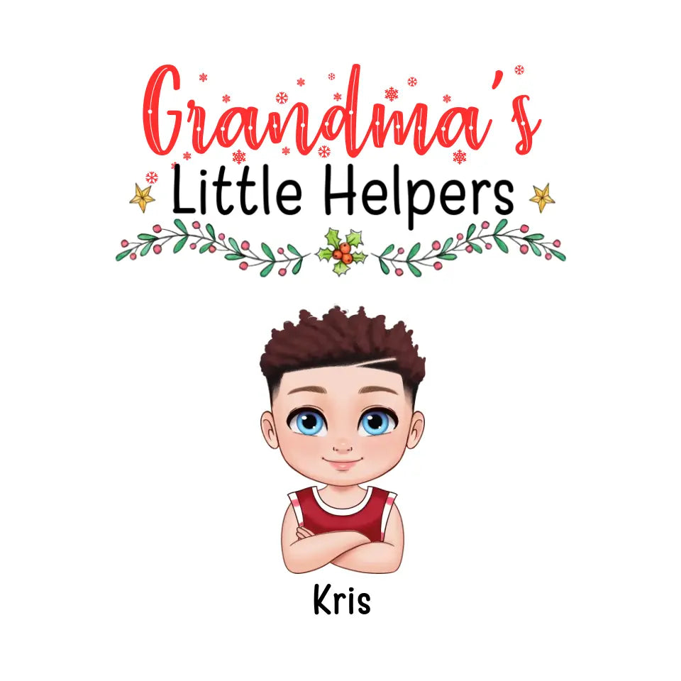 Grandma's Little Helpers  - Personalized Gifts For Grandma - Unisex Hoodie