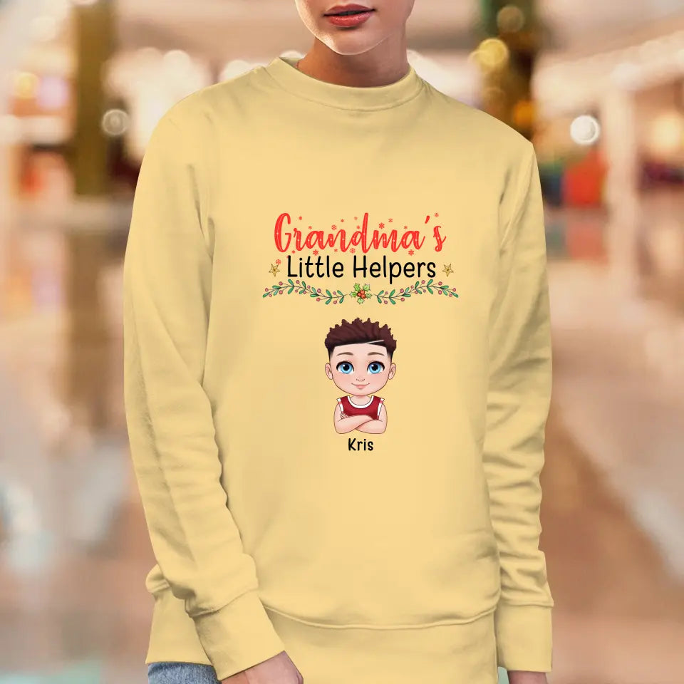 Grandma's Little Helpers - Personalized Gift For Grandma - Unisex Sweater