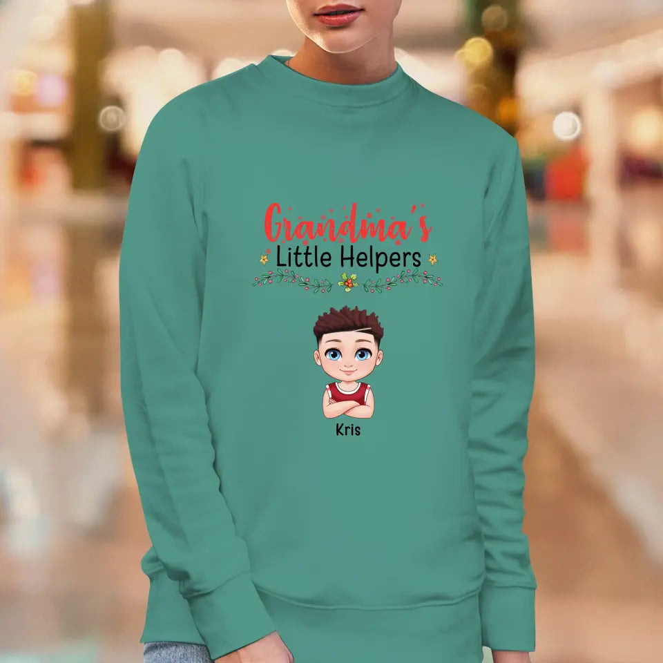 Grandma's Little Helpers - Personalized Gift For Grandma - Unisex Sweater