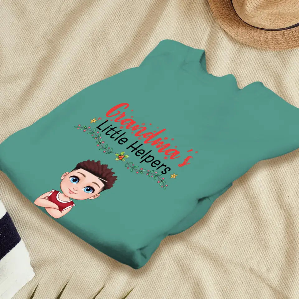 Grandma's Little Helpers - Personalized Gifts For Grandparents - Unisex T-shirt