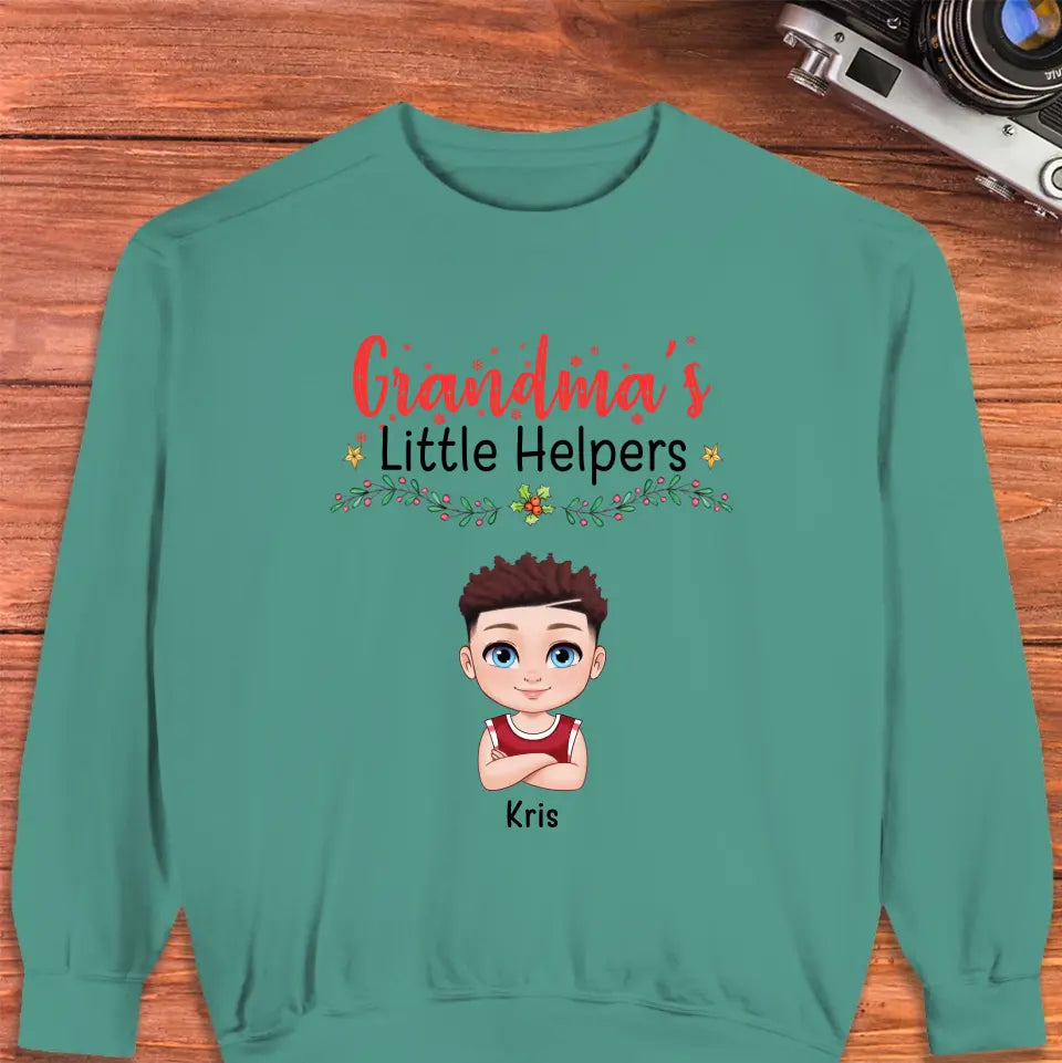 Grandma's Little Helpers  - Personalized Gifts For Grandma - Unisex Hoodie