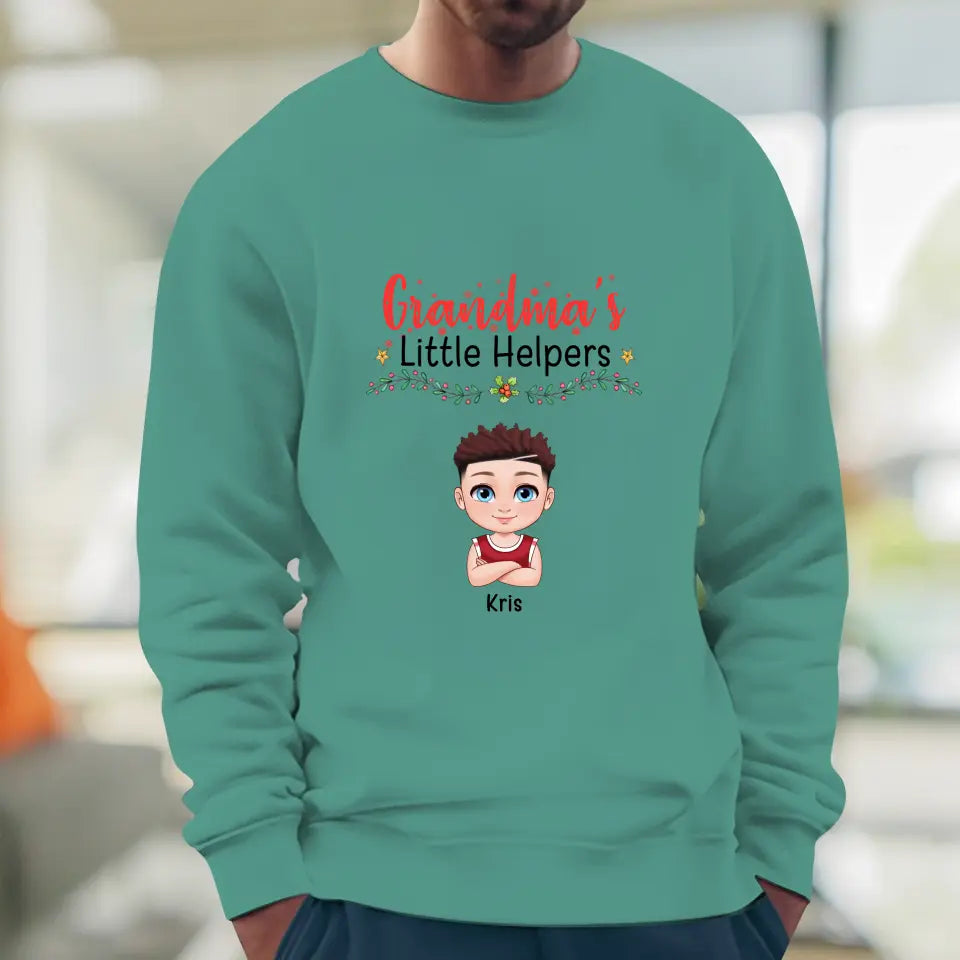 Grandma's Little Helpers  - Personalized Gifts For Grandma - Unisex Hoodie