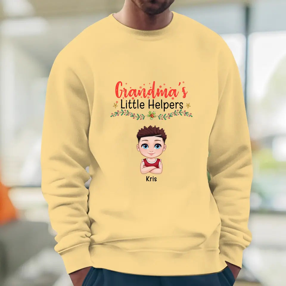 Grandma's Little Helpers - Personalized Family Sweater
