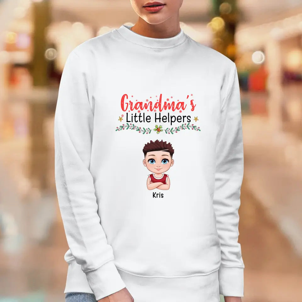 Grandma's Little Helpers  - Personalized Gifts For Grandma - Unisex Hoodie