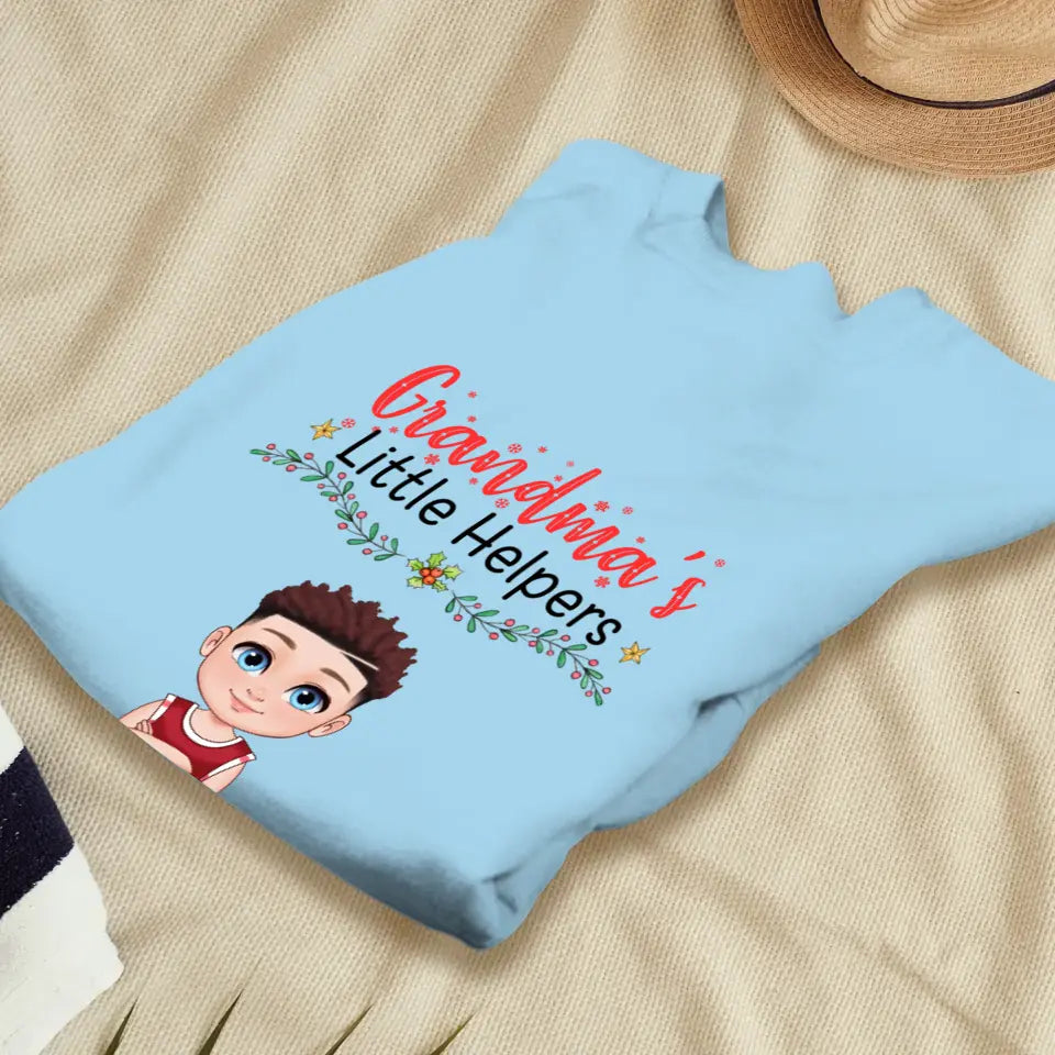 Grandma's Little Helpers  - Personalized Gifts For Grandma - Unisex Hoodie