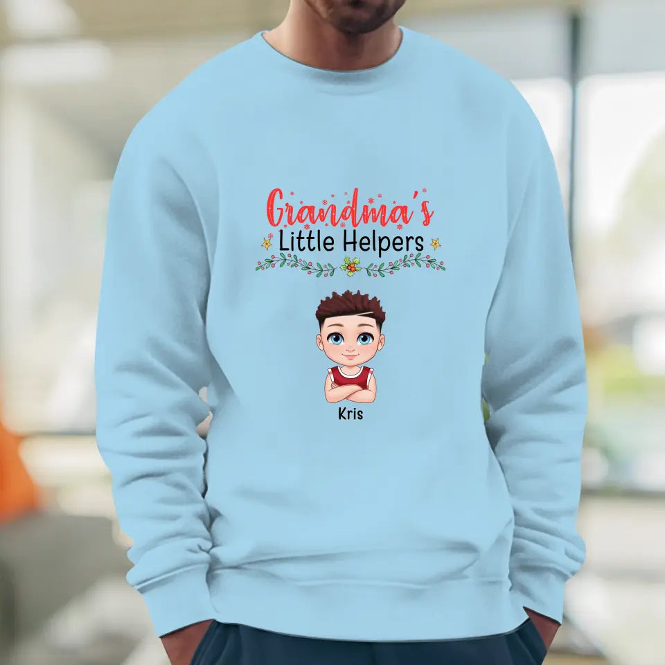 Grandma's Little Helpers  - Personalized Gifts For Grandma - Unisex Hoodie