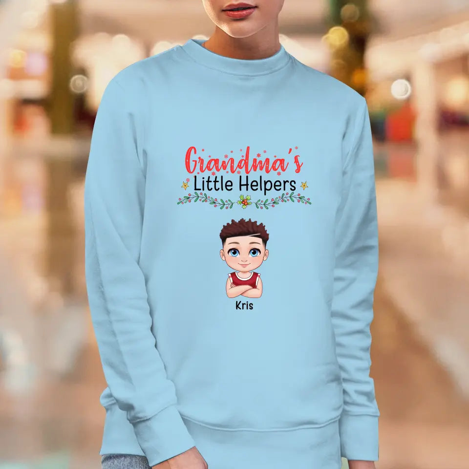 Grandma's Little Helpers  - Personalized Gifts For Grandma - Unisex Hoodie