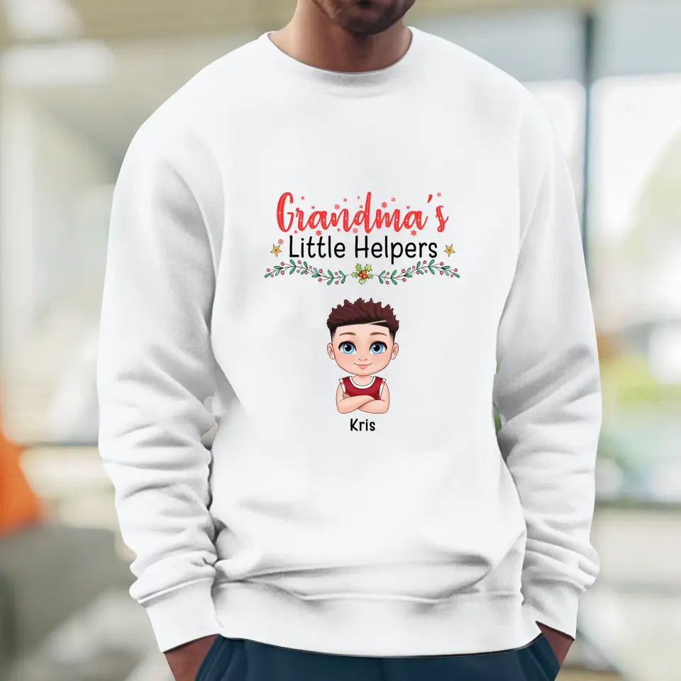 Grandma's Little Helpers - Personalized Family Sweater