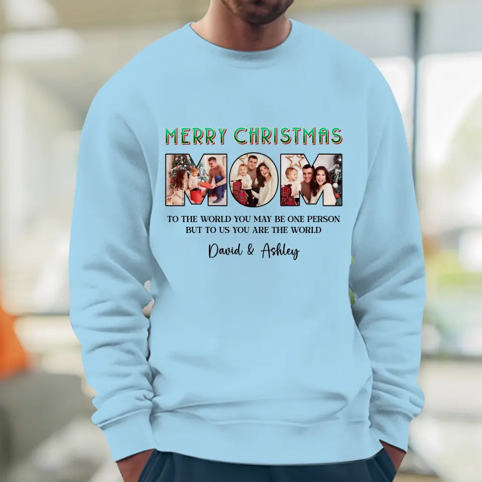 Merry Christmas Mom - Custom Name - Personalized Gifts For Mom - Hoodie