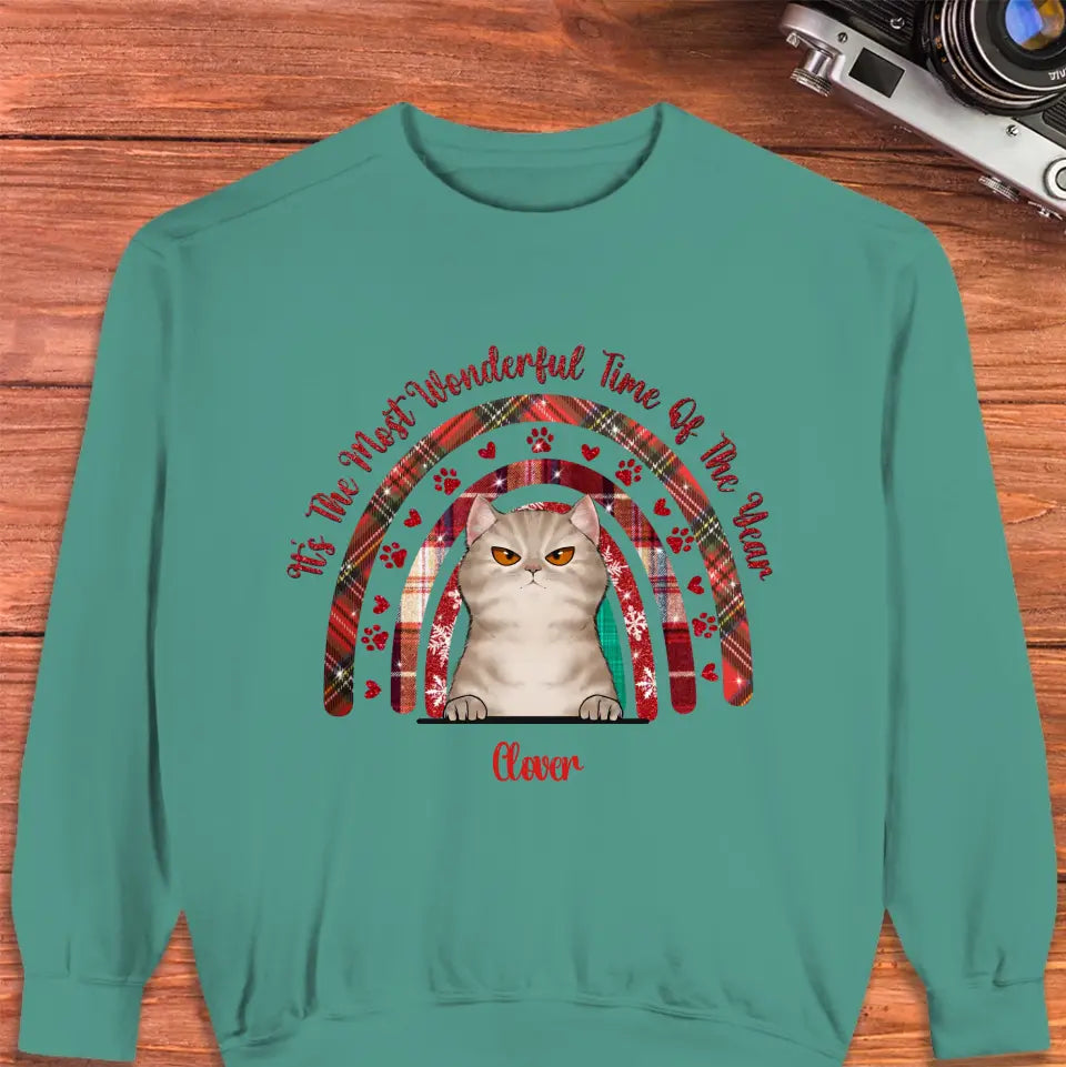 It's The Most Wonderful Time Of The Year - Custom Name - Personalized Gifts For Cat Lovers - T-shirt