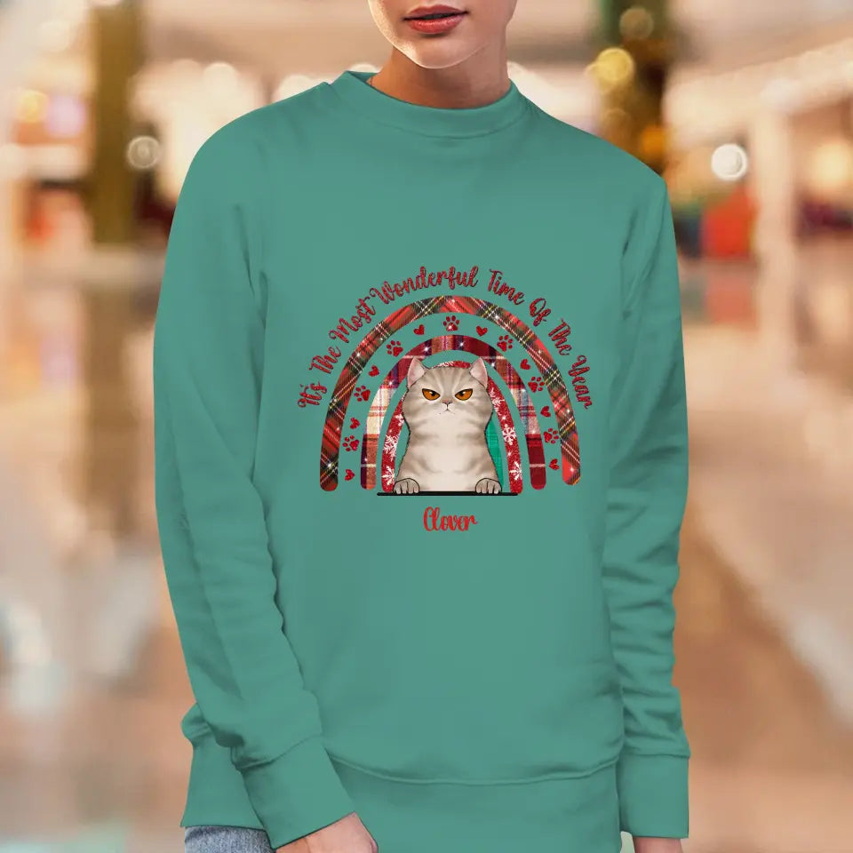 It's The Most Wonderful Time Of The Year - Custom Name - Personalized Gifts For Cat Lovers - T-shirt