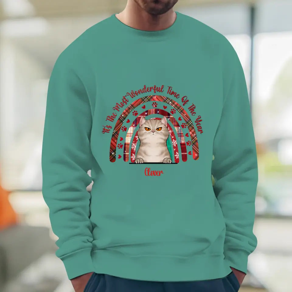 It's The Most Wonderful Time Of The Year -  Custom Name - Personalized Gift For Cat Lovers - Hoodie