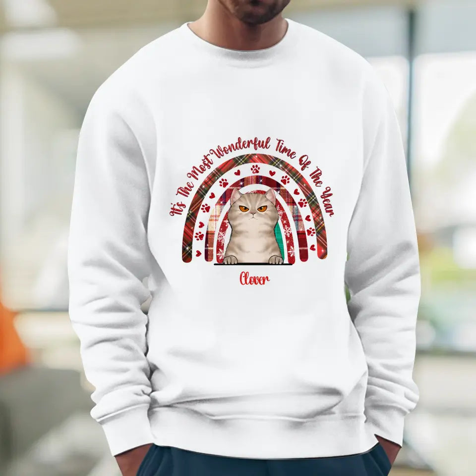 It's The Most Wonderful Time Of The Year - Custom Name - Personalized Gifts For Cat Lovers - T-shirt