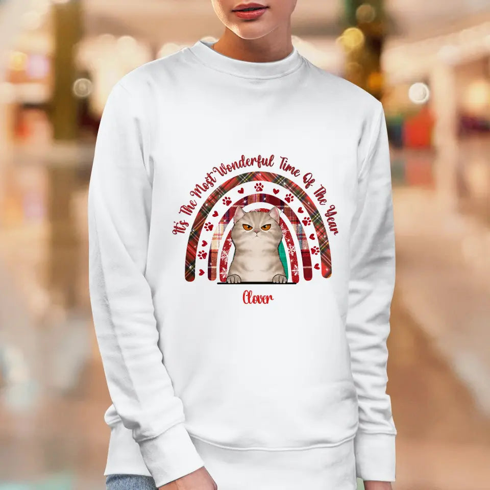 It's The Most Wonderful Time Of The Year - Custom Name - Personalized Gifts For Cat Lovers - T-shirt