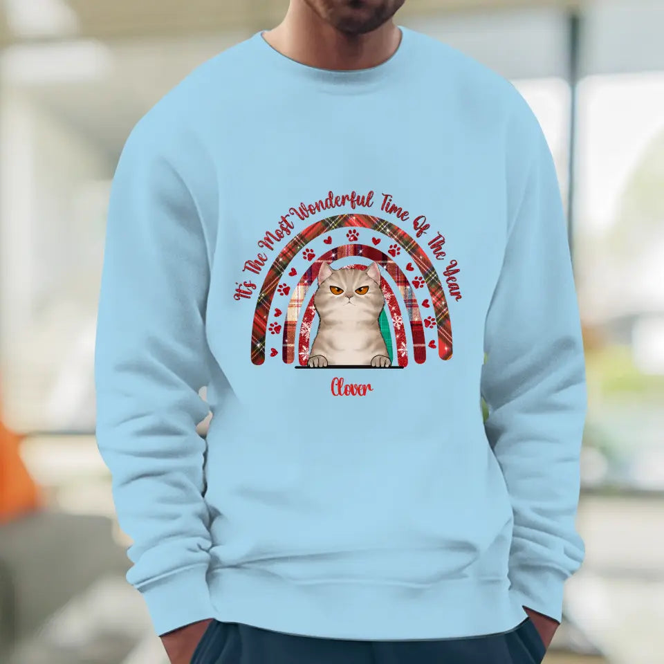 It's The Most Wonderful Time Of The Year - Custom Name - Personalized Gifts For Cat Lovers - T-shirt