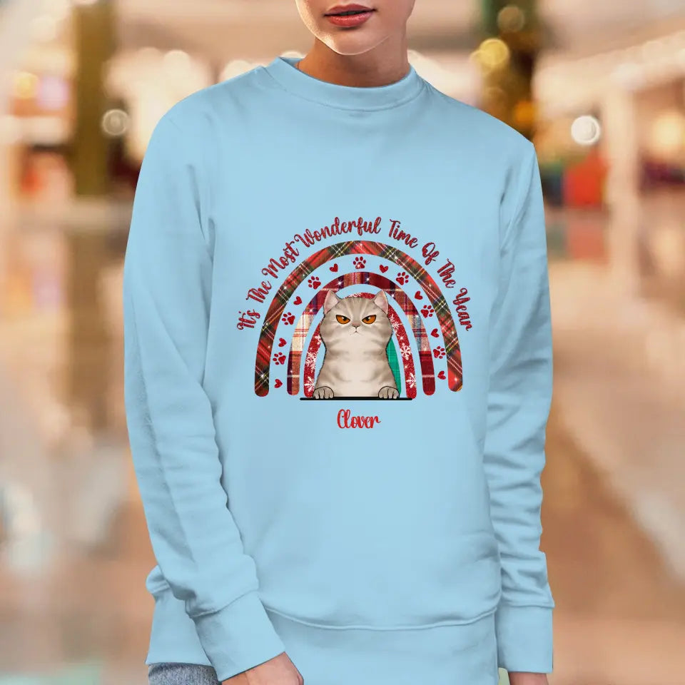 It's The Most Wonderful Time Of The Year - Custom Name - Personalized Gifts For Cat Lovers - T-shirt