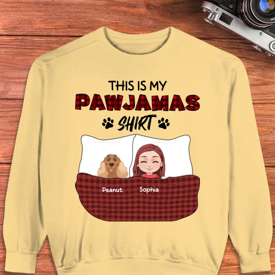 This Is My Pawjamas Shirt - Custom Pet - Personalized Gifts For Dog Lovers - Unisex Hoodie