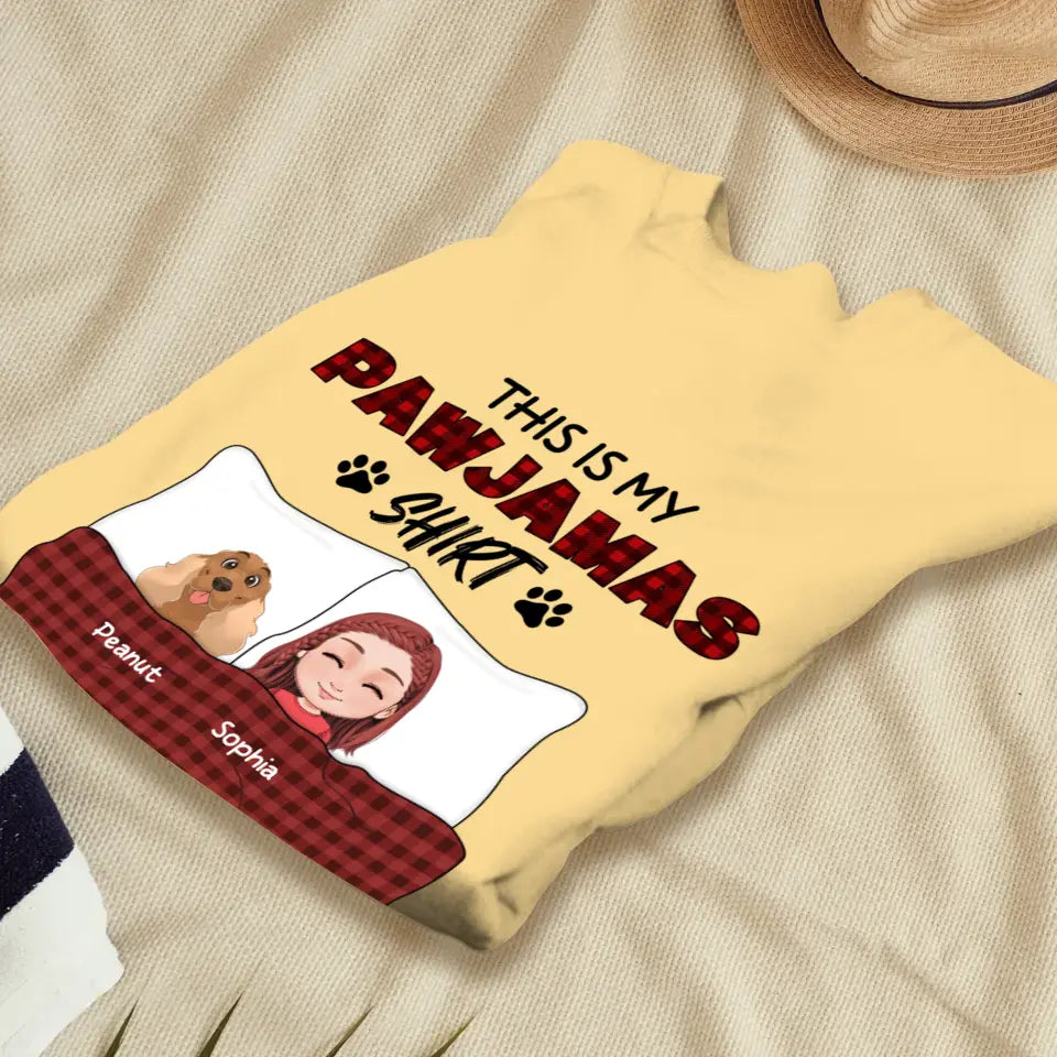 This Is My Pawjamas Shirt - Custom Pet - Personalized Gifts For Dog Lovers - Unisex Hoodie