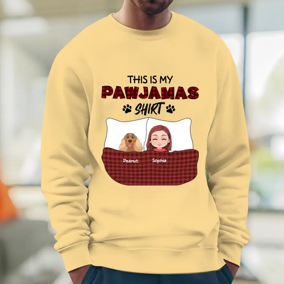 This Is My Pawjamas Shirt - Custom Pet - Personalized Gifts For Dog Lovers - Unisex Hoodie