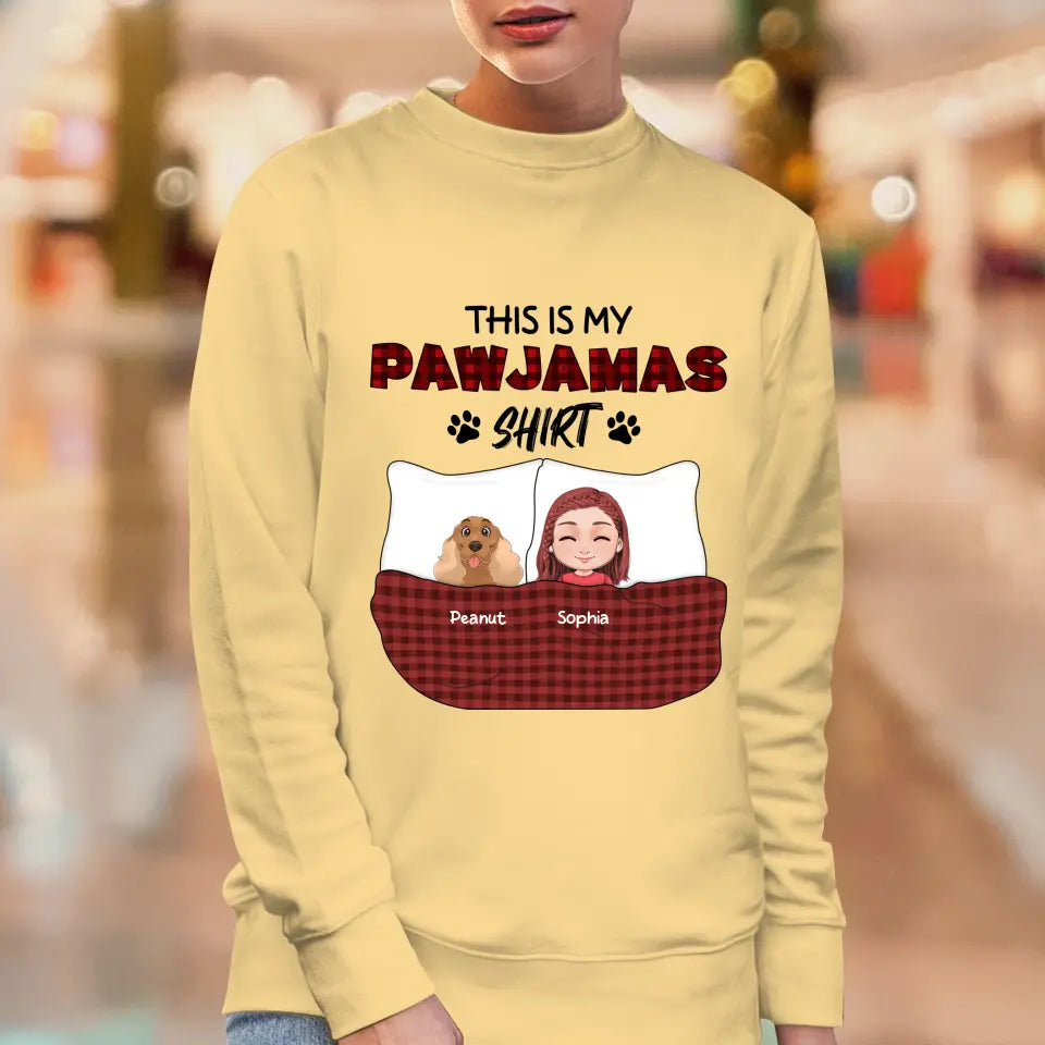 This Is My Pawjamas Shirt - Custom Pet - Personalized Gifts For Dog Lovers - Unisex Hoodie