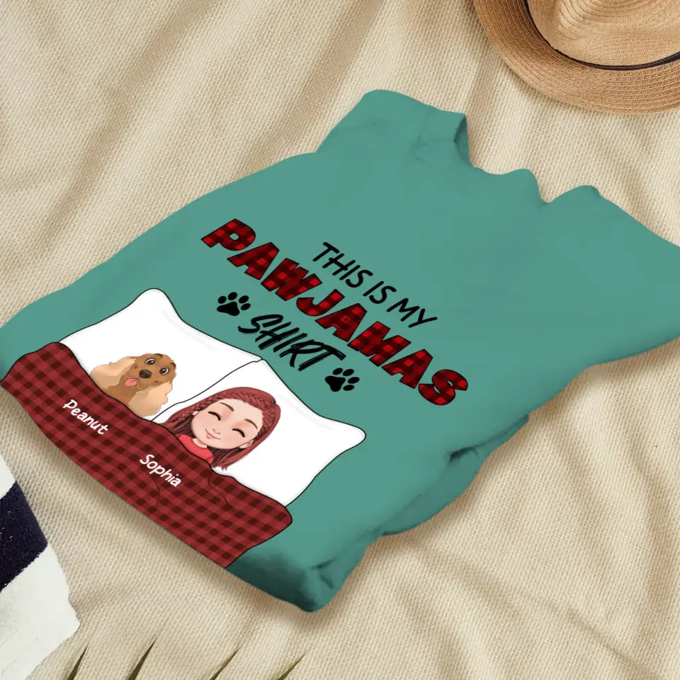 This Is My Pawjamas Shirt - Custom Pet - Personalized Gifts For Dog Lovers - Unisex T-shirt