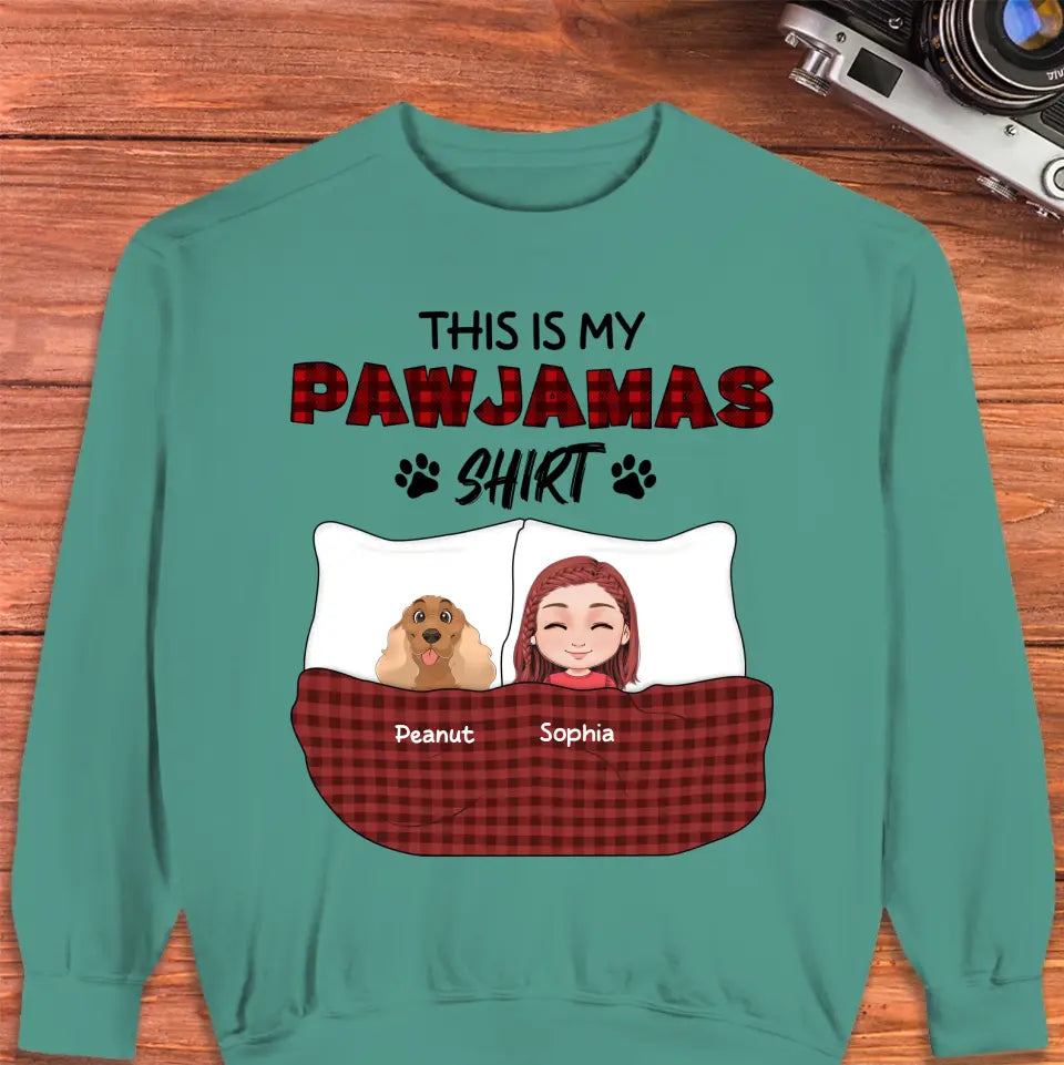 This Is My Pawjamas Shirt - Custom Pet - Personalized Gifts For Dog Lovers - Unisex Hoodie