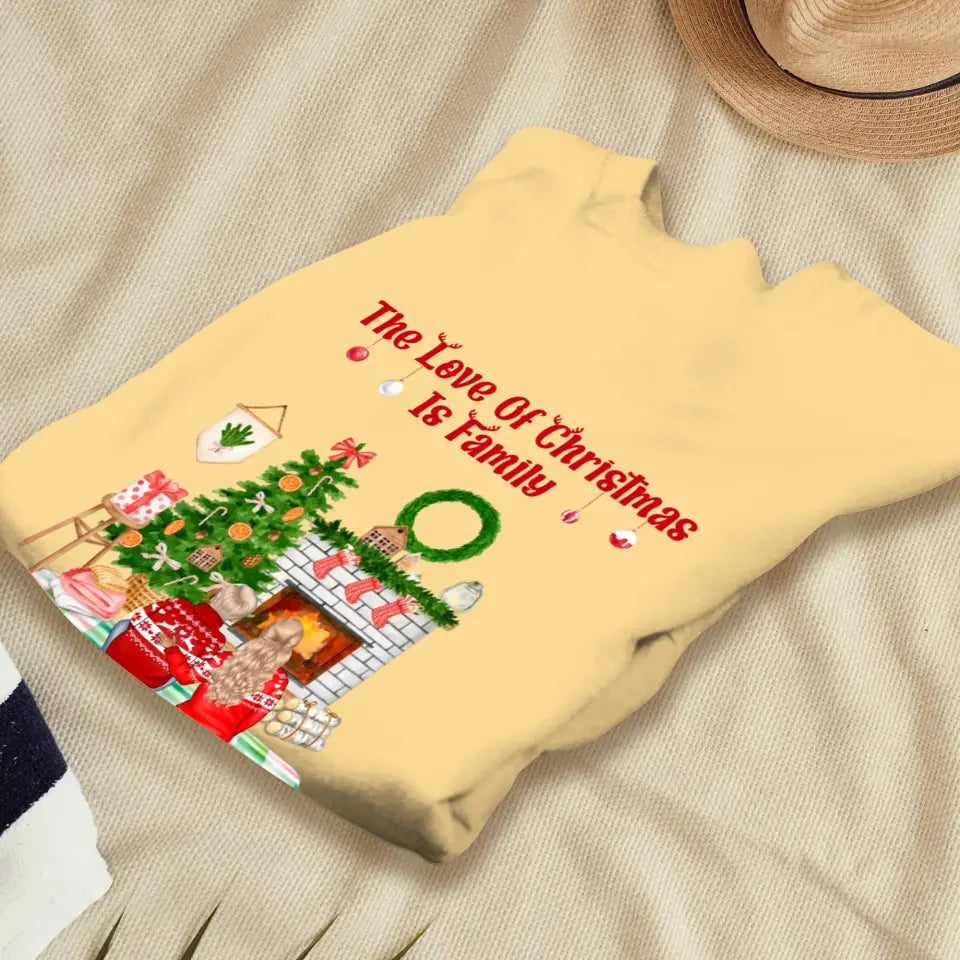 The Love Of Christmas Is Family - Custom Quote - Personalized Gifts For Family - T-shirt